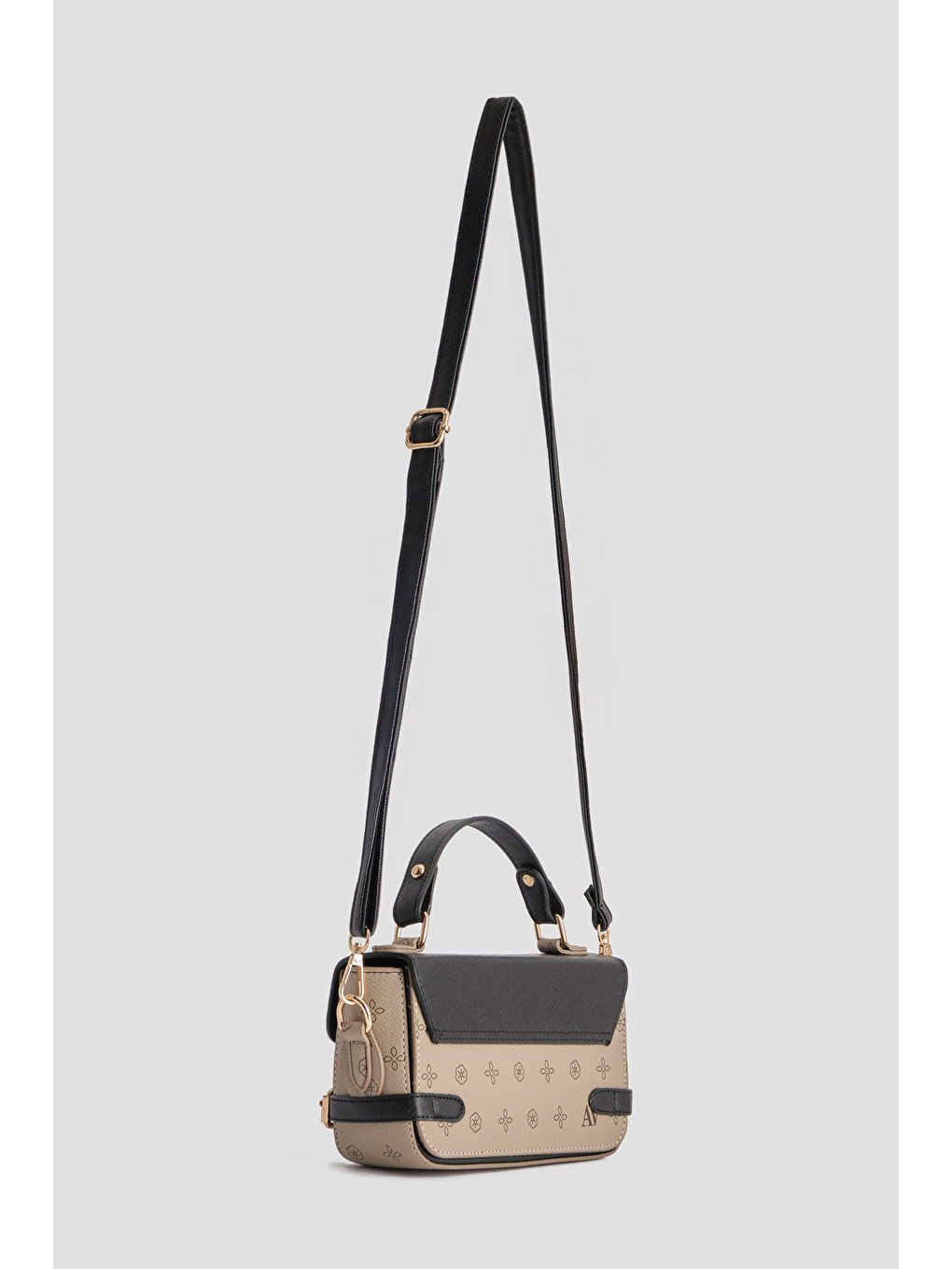 Bej Baskılı Çanta Vizon-4