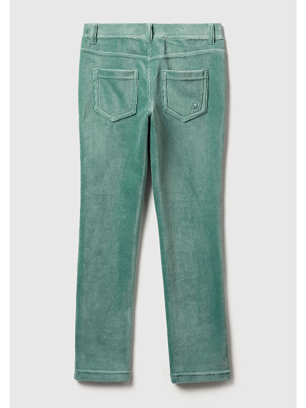 Kız Çocuk Gri-Yeşil Kadife Tayt-1