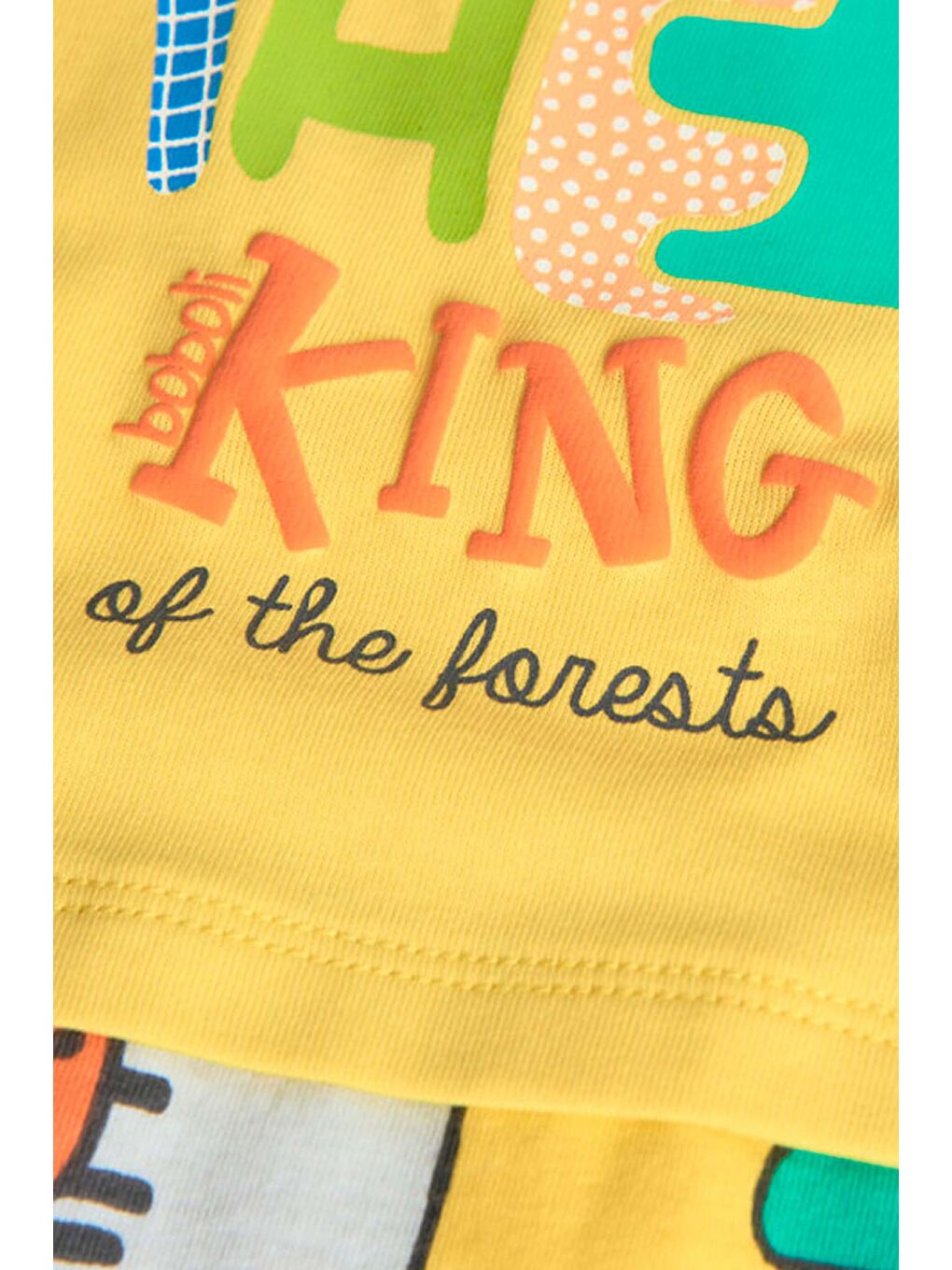 Karışık Hayvanlar Baskılı Erkek Bebek Kısa Tulum-2