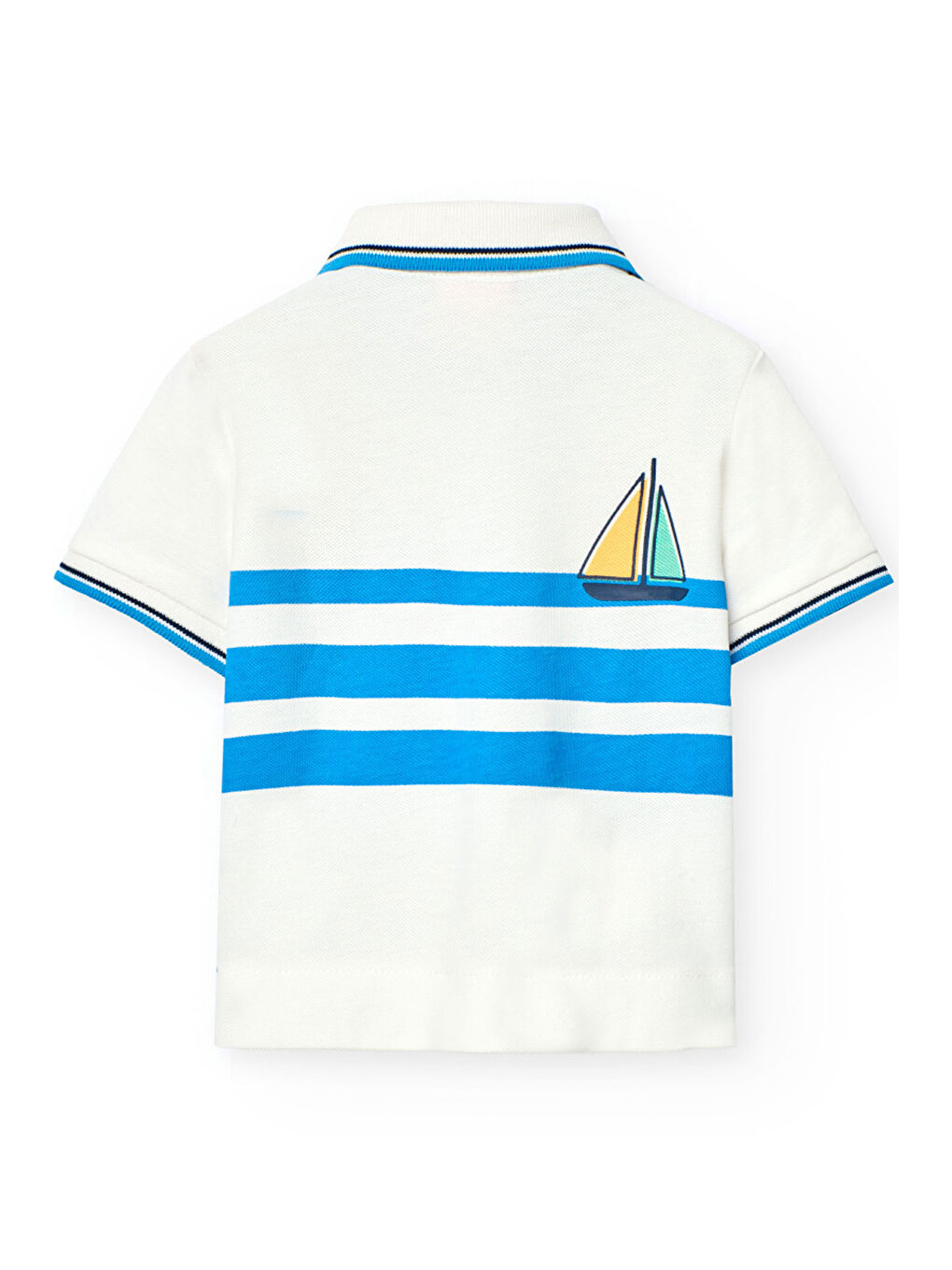 Karışık Yelkenli Baskılı Erkek Çocuk Polo Tshirt-3