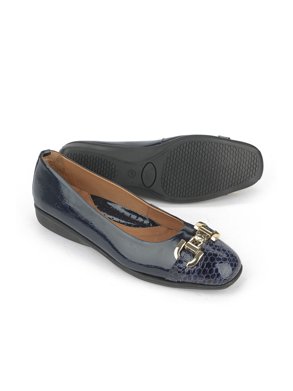 Kadın Hakiki Deri Babet 1531050Z26142208K Lacivert-4