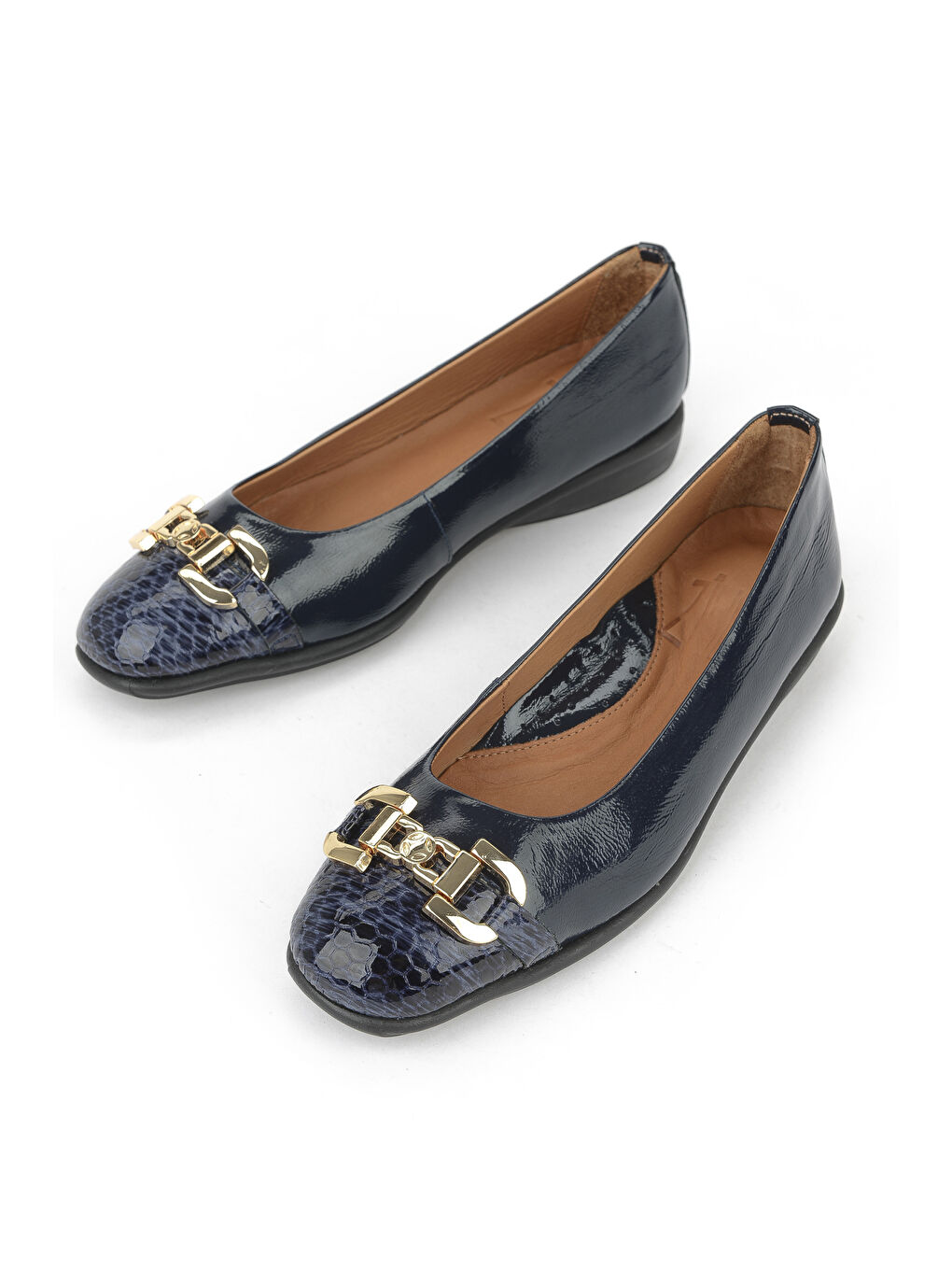 Kadın Hakiki Deri Babet 1531050Z26142208K Lacivert-5