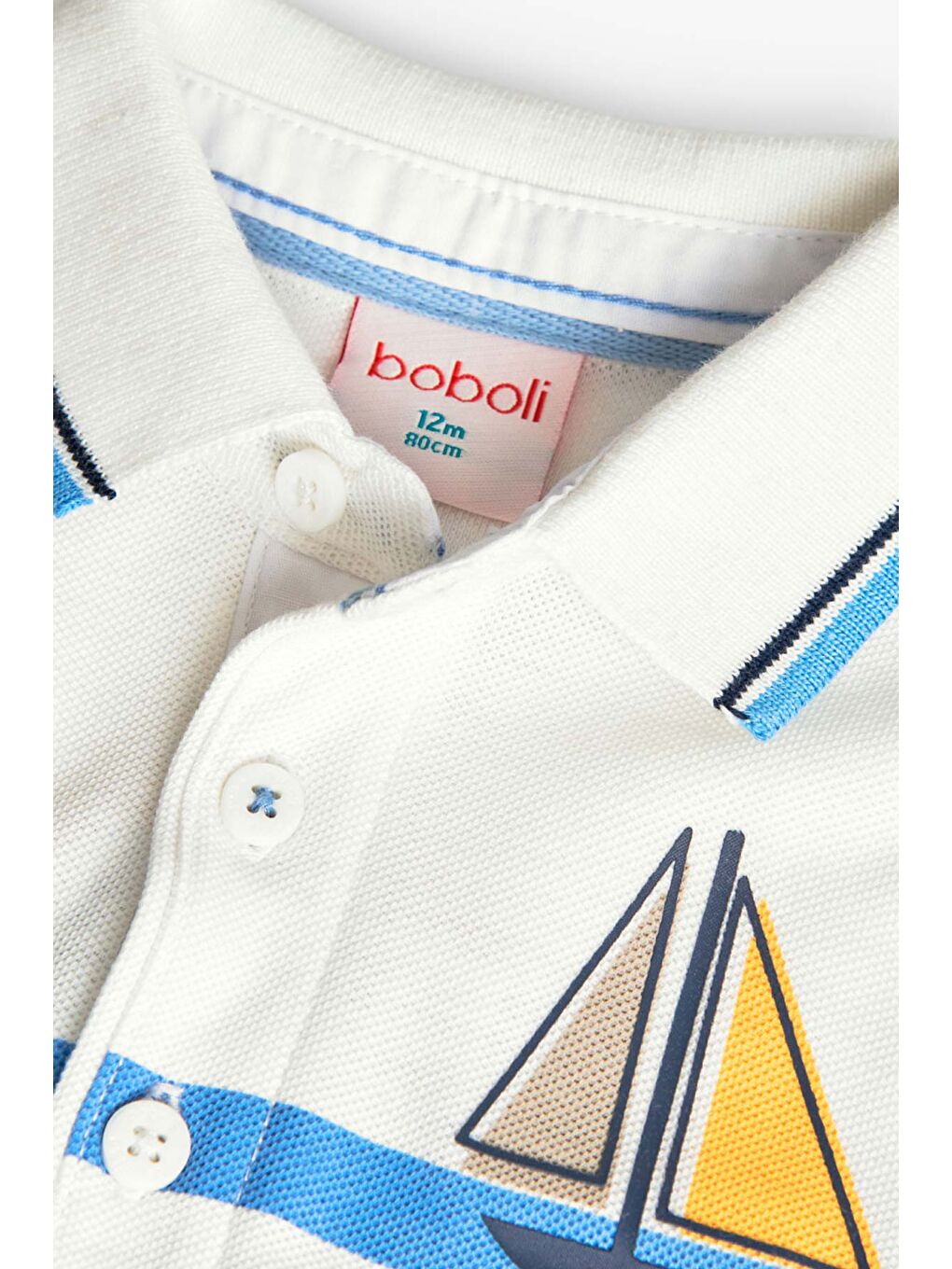 Karışık Yelkenli Baskılı Erkek Çocuk Polo Tshirt-4