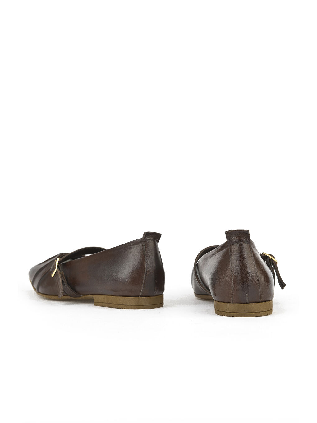 Kahverengi Kadın Hakiki Deri Babet 1531054Z3436 Kahve-2