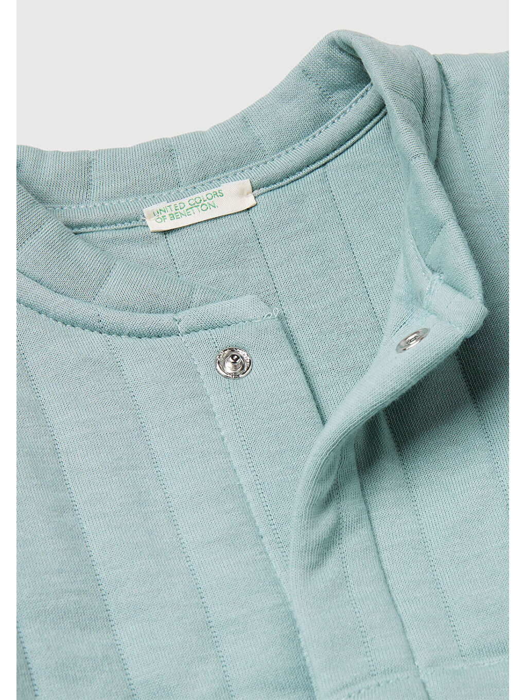 Bebek Gri-Yeşil Şerit Desenli Logo Etiketli Çıtçıtlı Cepli Kapitone Bomber Ceket-2