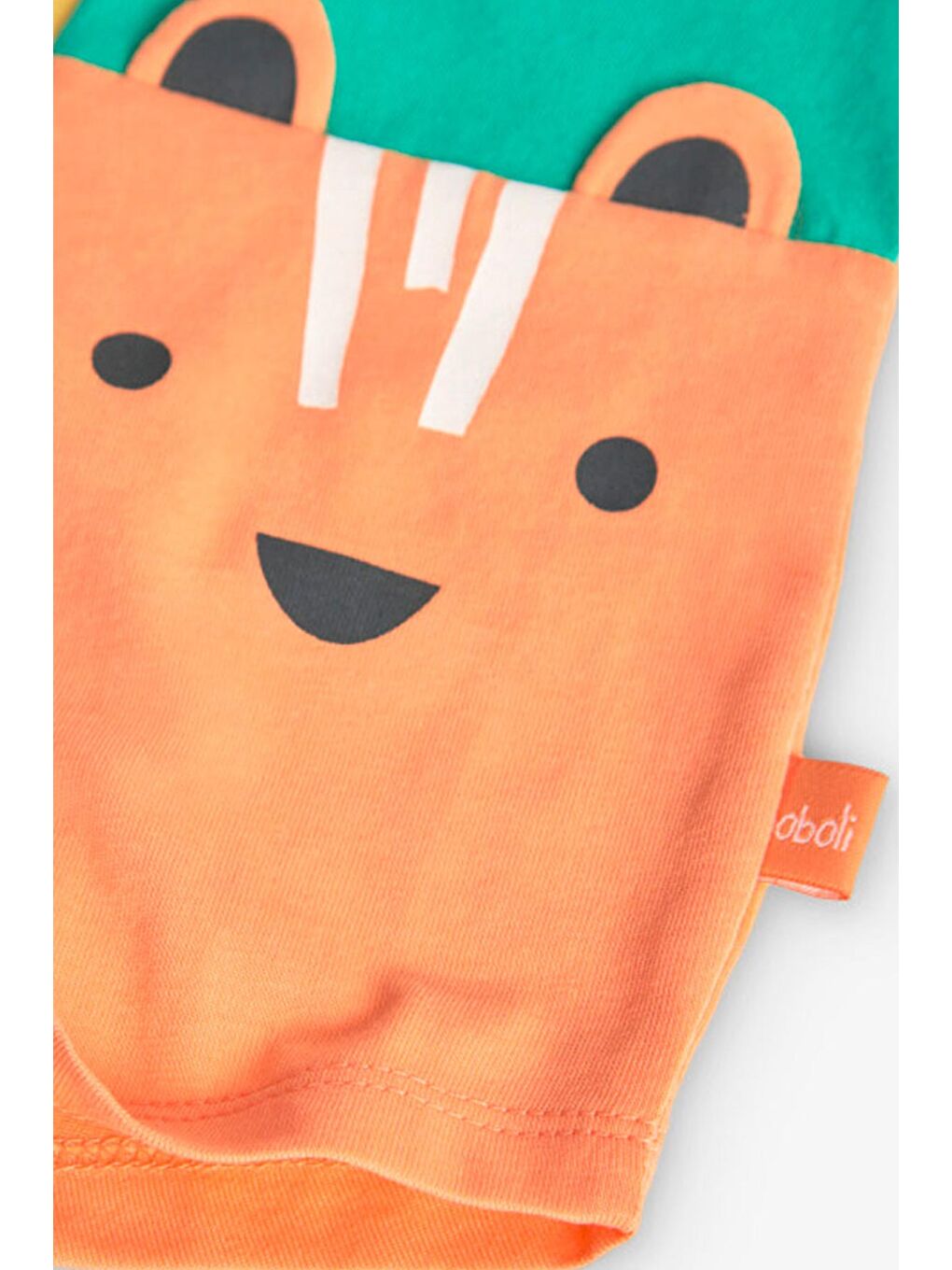 Karışık Hayvanlar Baskılı Erkek Bebek Kısa Tulum-2