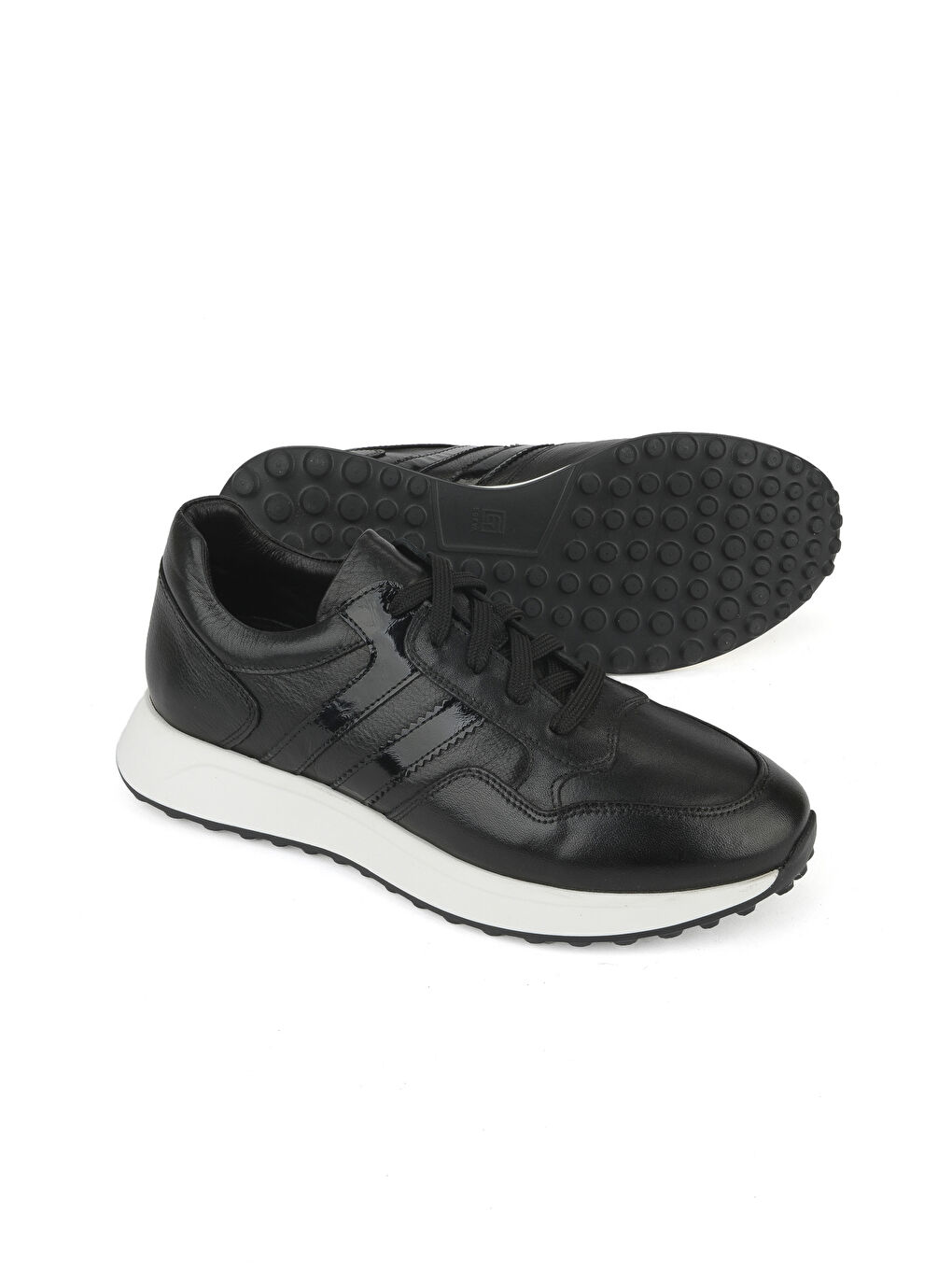 Erkek Hakiki Deri Sneaker 1531026Z315 Siyah-3