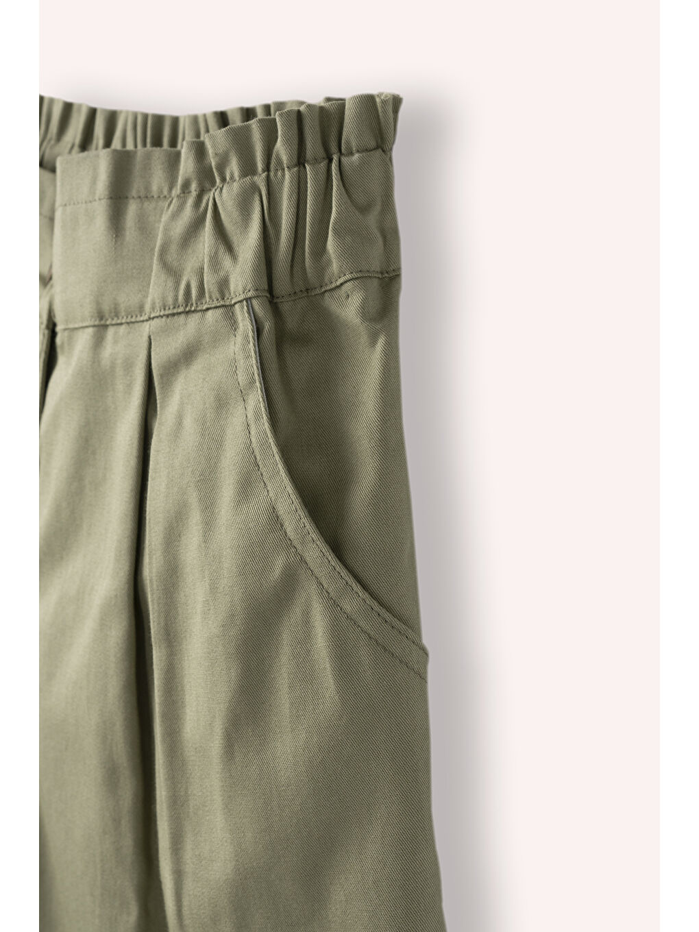 Kız Çocuk Şort Haki-1