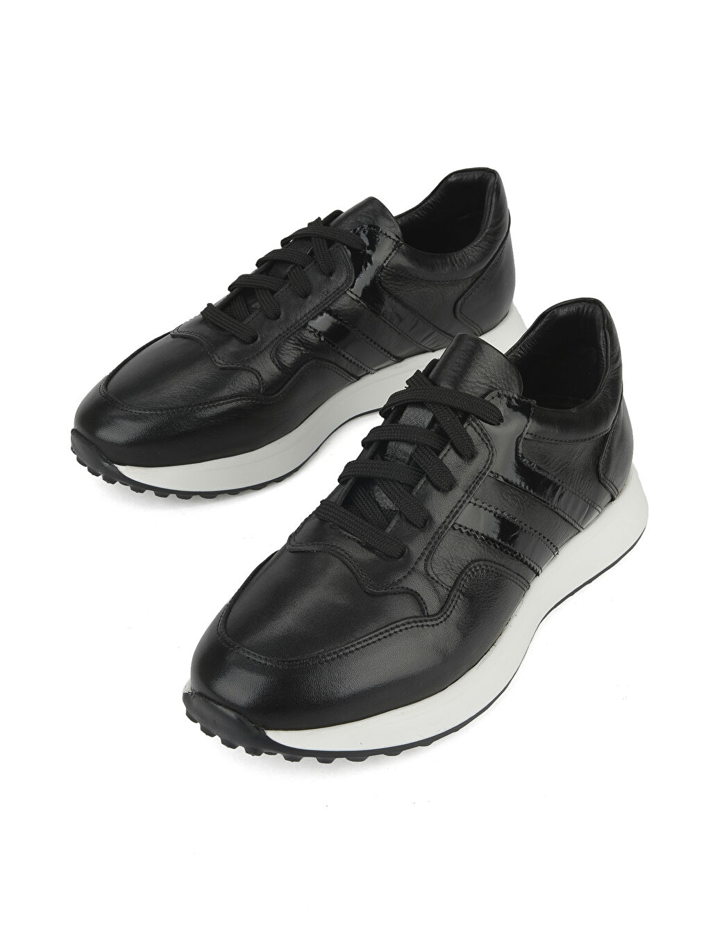 Erkek Hakiki Deri Sneaker 1531026Z315 Siyah-4