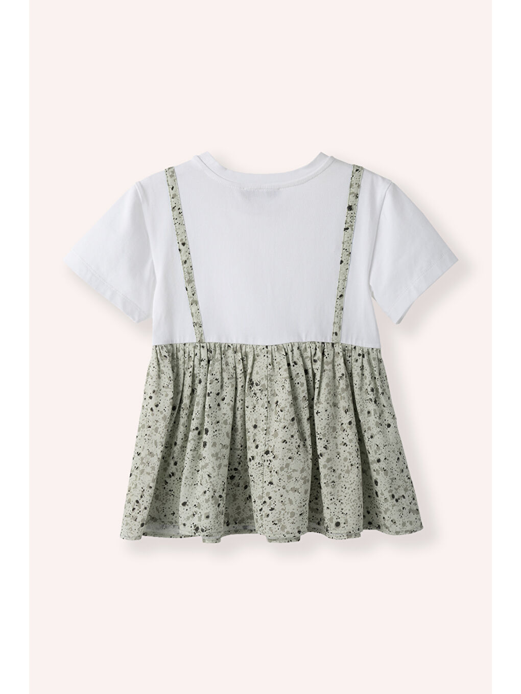 Kız Çocuk Kısa Kollu T-Shirt Ekru-2