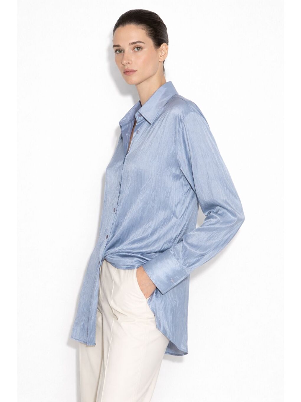 Krinkle Mavi Gömlek Tunik-1