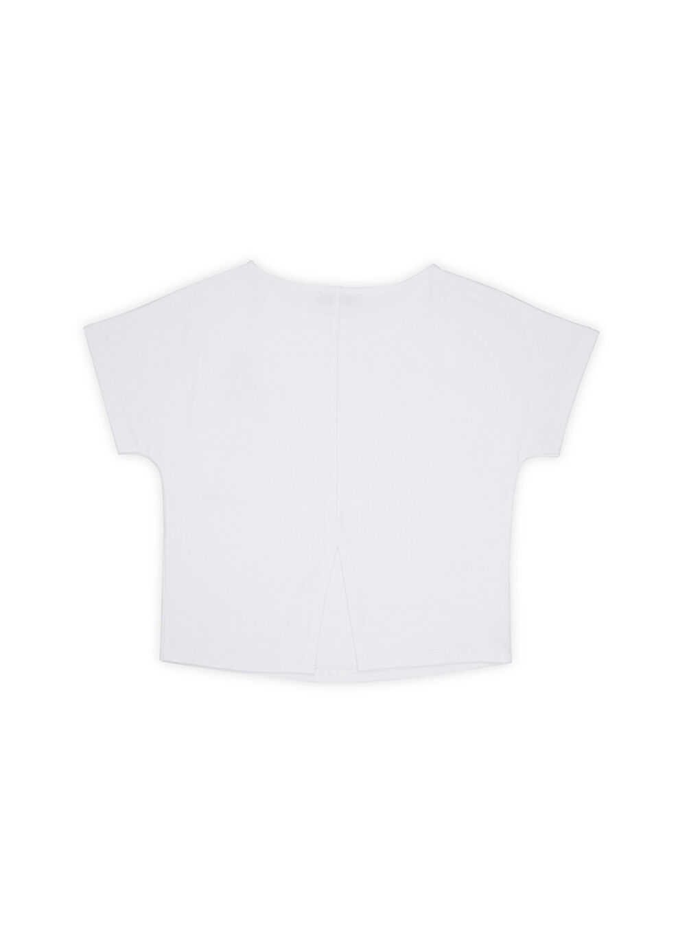 Kız Çocuk Baskı Detaylı T-Shirt Beyaz-3