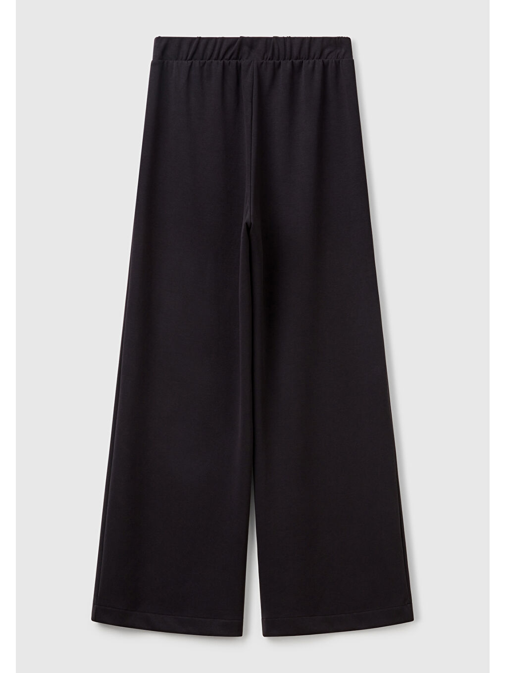 Kadın Siyah Logo Baskılı Beli Lastikli Bol Kesim Eşofman Altı-3