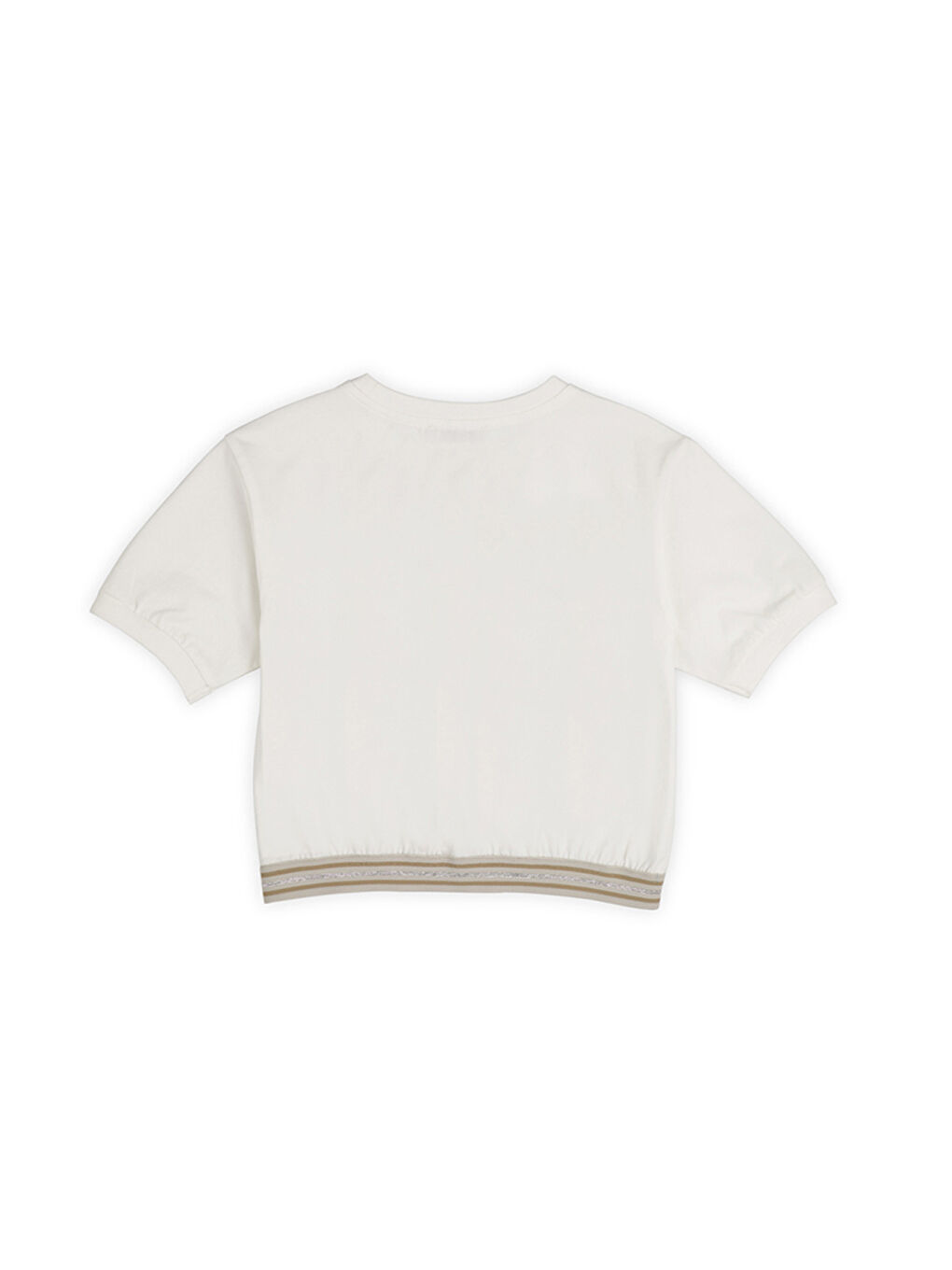 Kız Çocuk Kısa Kollu T-Shirt Ekru-3
