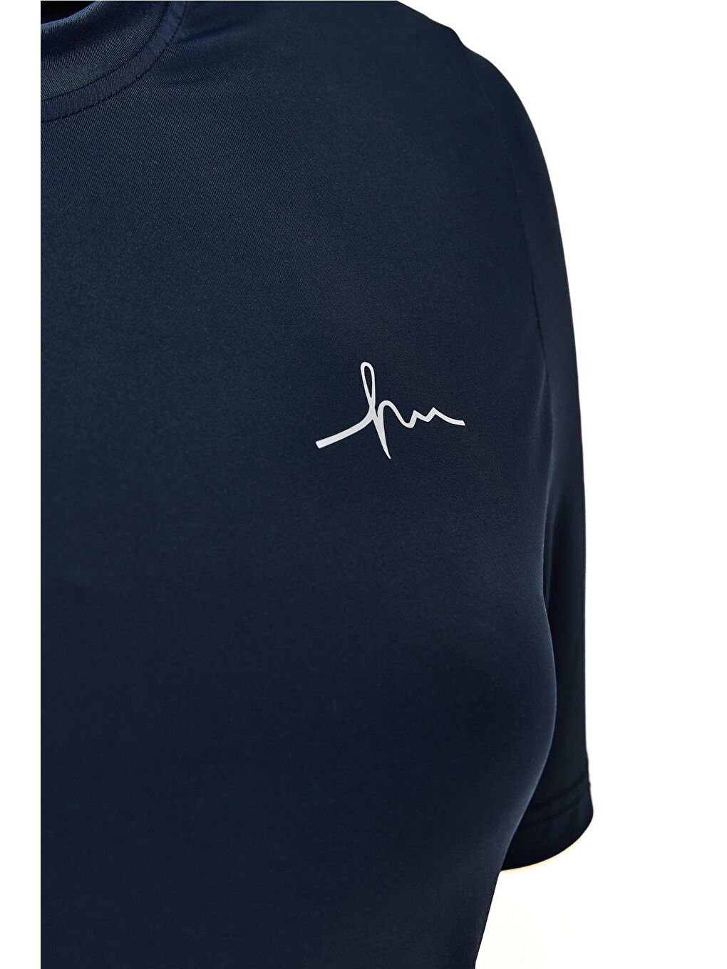 Kısa Kollu Lacivert 3 Parça Yarı Kapalı Mayo Takımı 5072-1