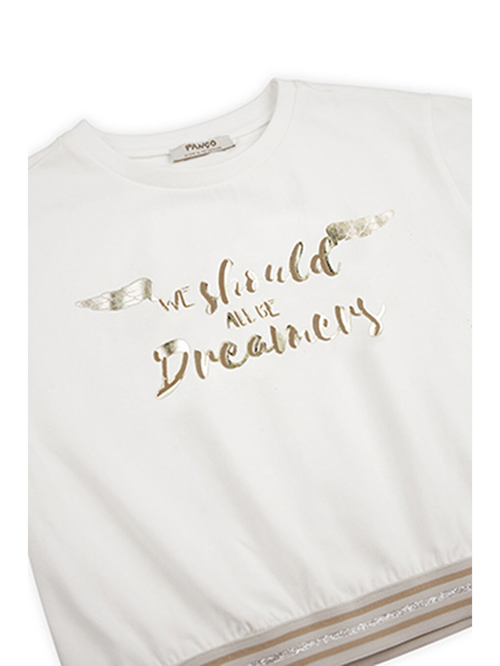 Kız Çocuk Kısa Kollu T-Shirt Ekru-5