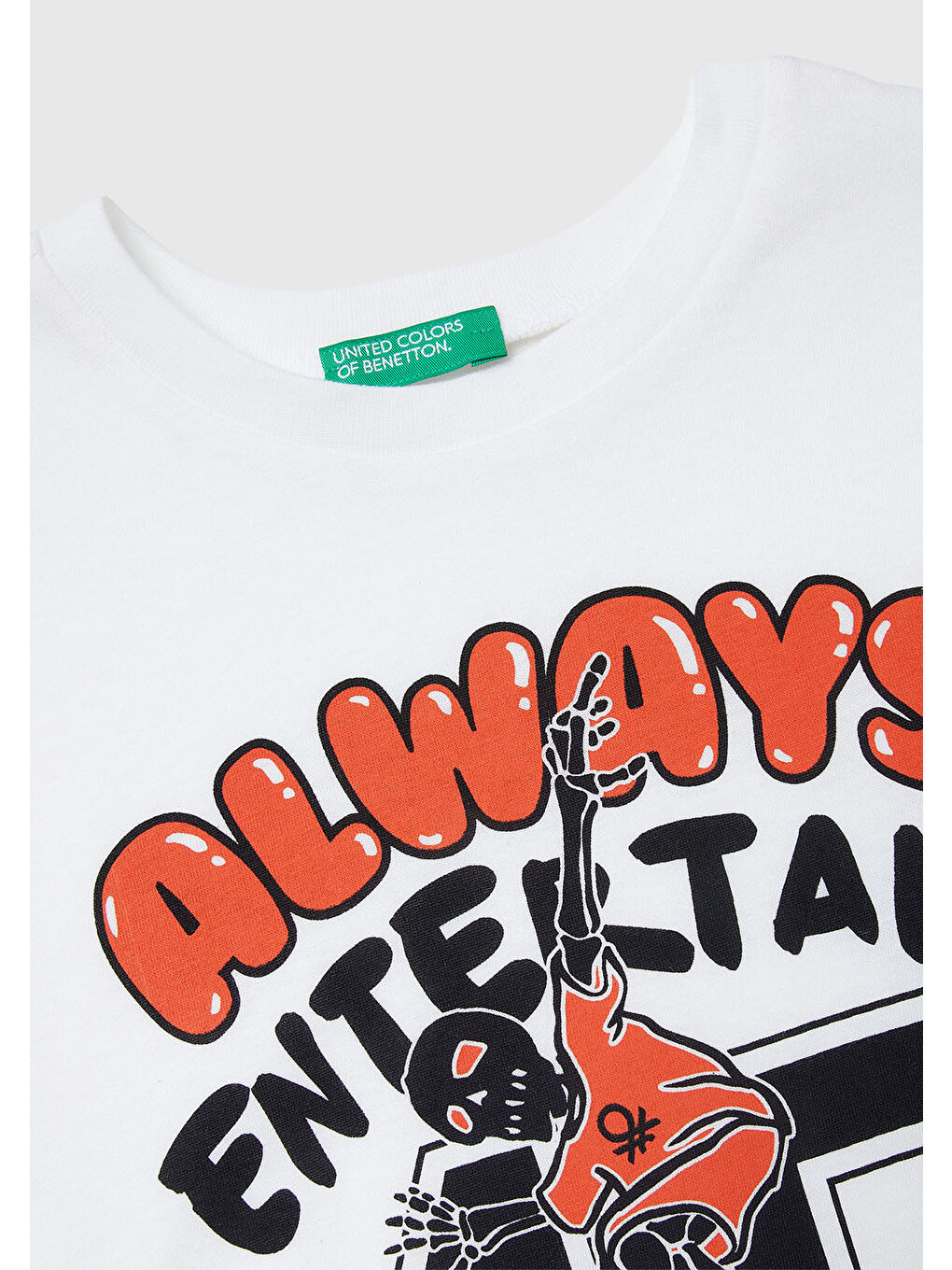 Erkek Çocuk Ekru Önü Baskılı Bisiklet Yaka Uzun Kollu T-shirt-2