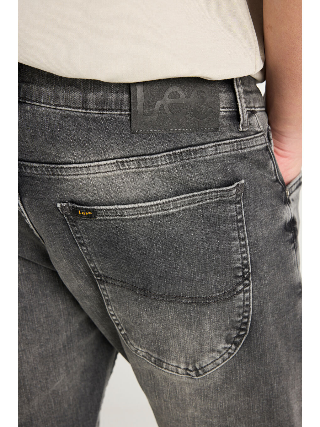 Luke Slim Fit Dar Kesim Normal Bel Açık Gri Esnek Jean Pantolon-5