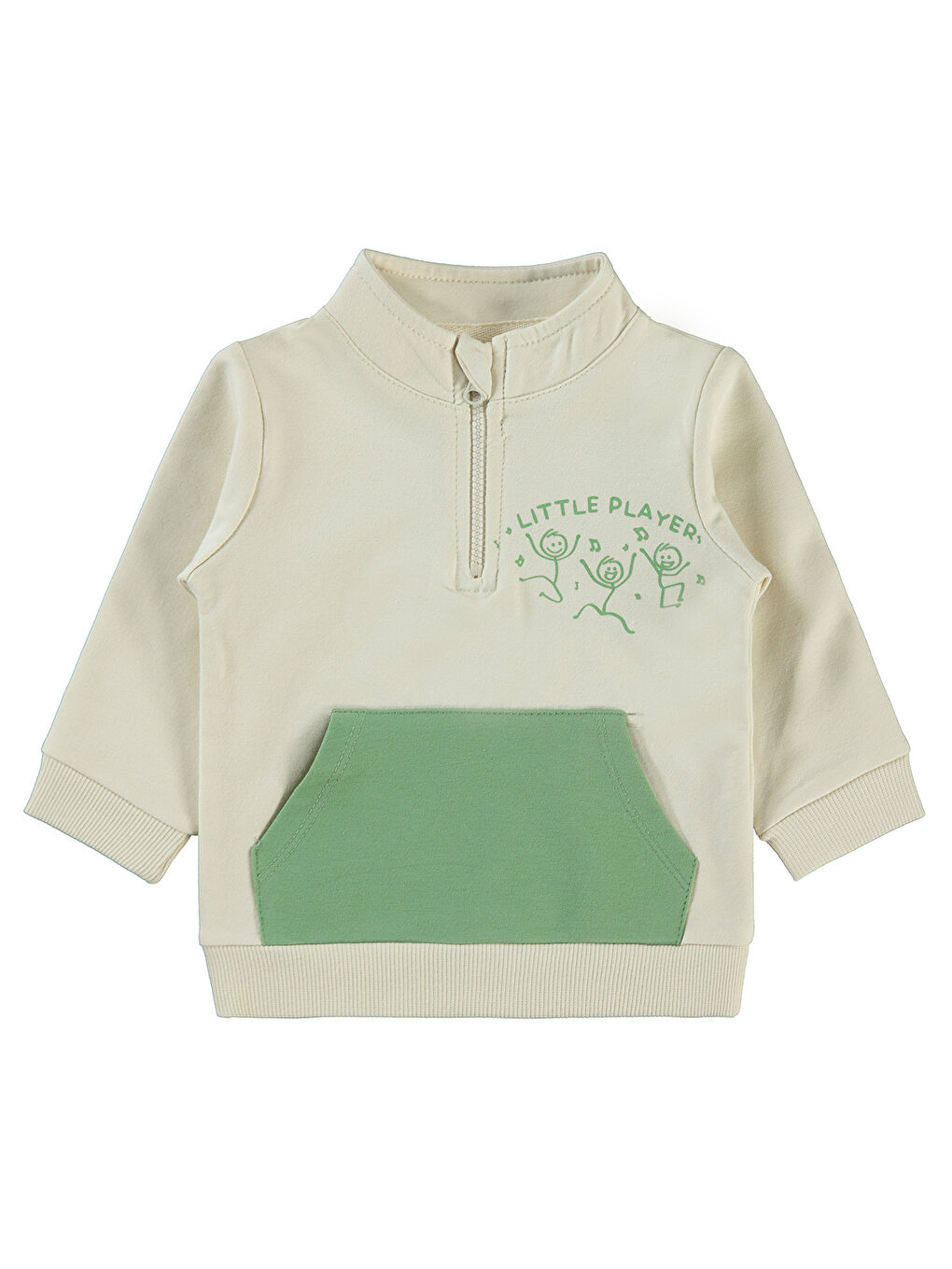 Civil Açık Haki Baby Erkek Bebek Sweatshirt 6-18 Ay Açık Haki