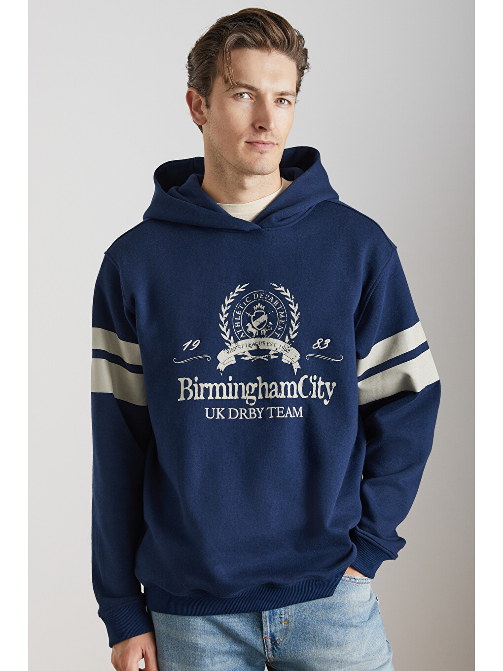 Torrey Erkek Örme 3 İplik Lacivert Sweatshirt-1