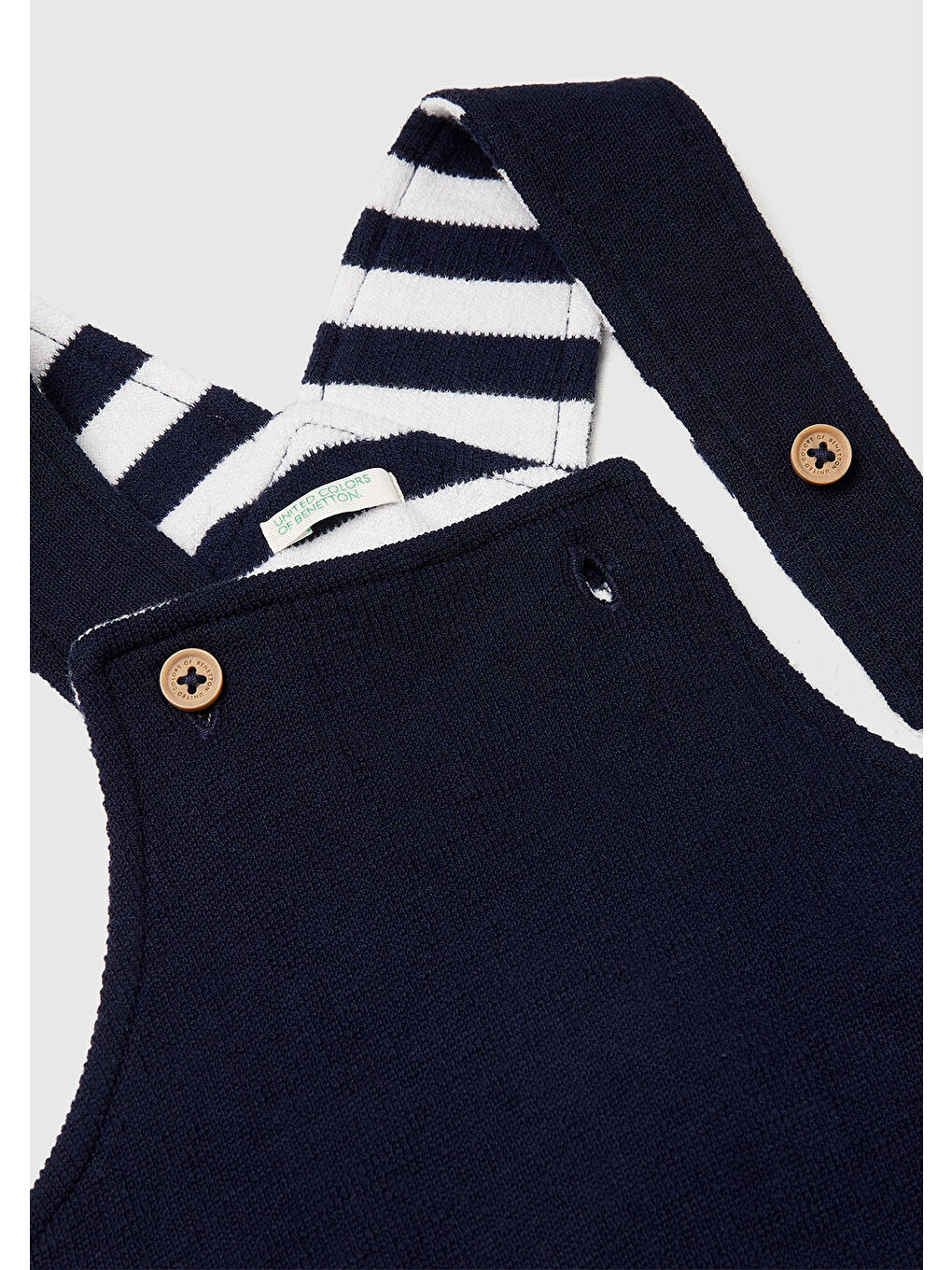 Bebek Lacivert Gizli Çıtçıtlı Paçası Lastikli Tulum-2