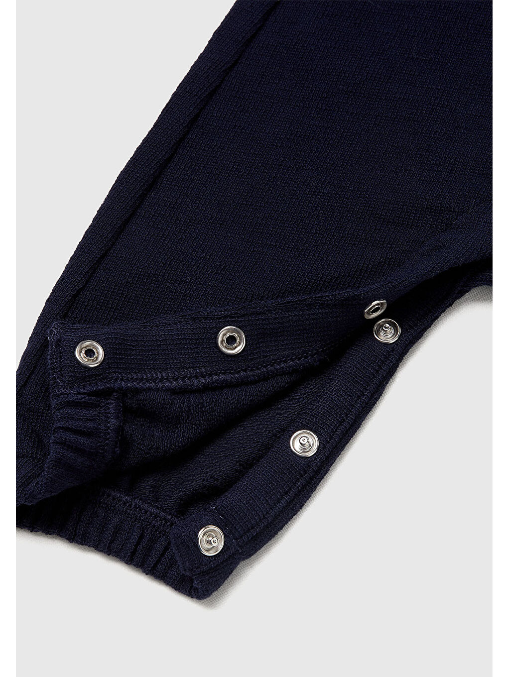 Bebek Lacivert Gizli Çıtçıtlı Paçası Lastikli Tulum-3