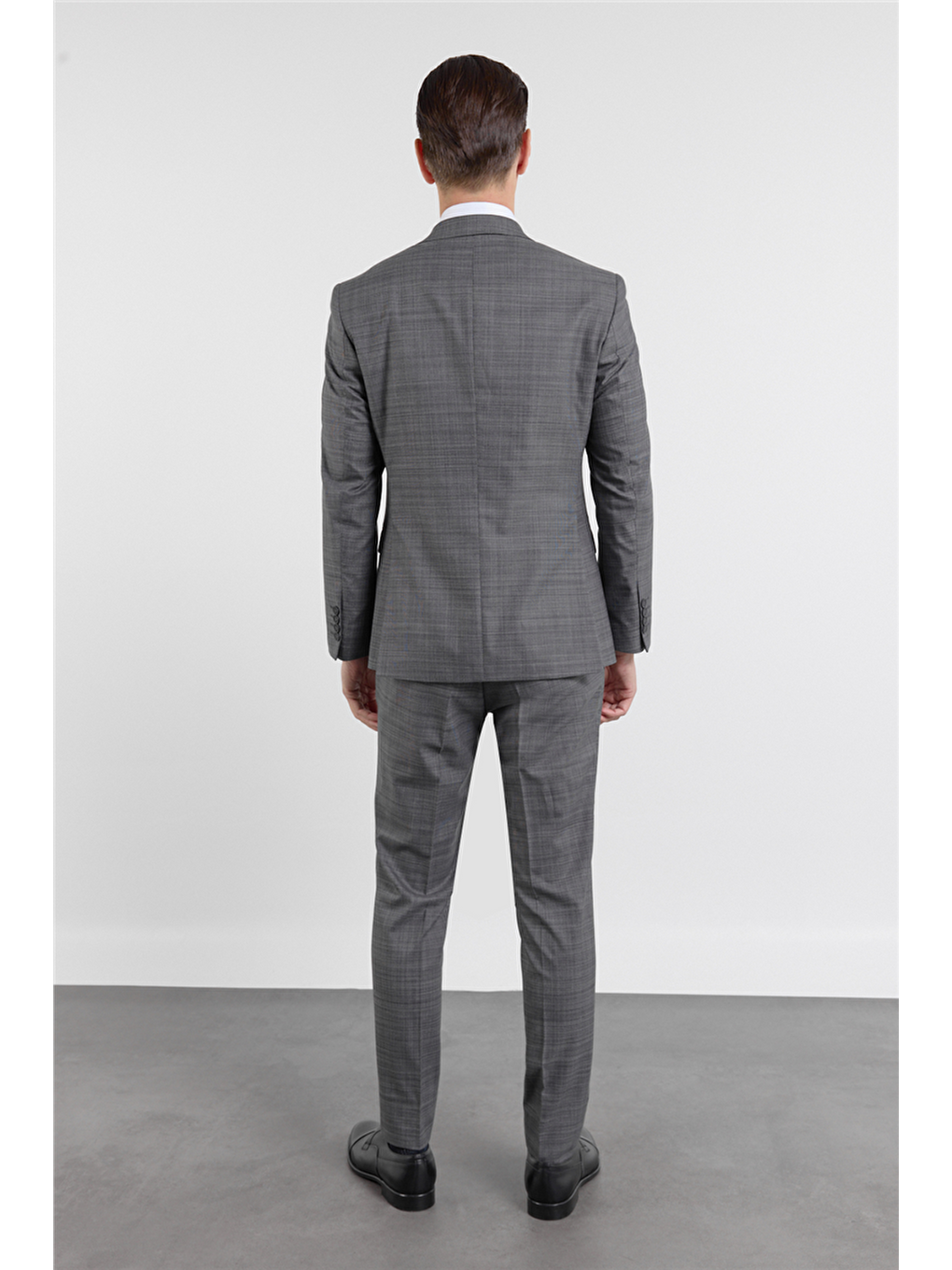 Gri Füme Mono Yaka Esnek 6 Drop Slim Fit Classic Takım Elbise 1001255160-4