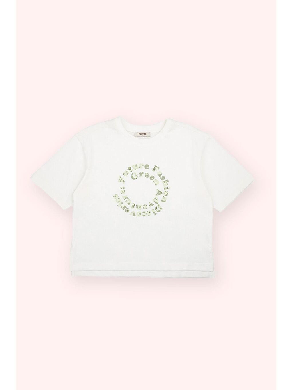 Kız Çocuk Baskılı T-Shirt Ekru