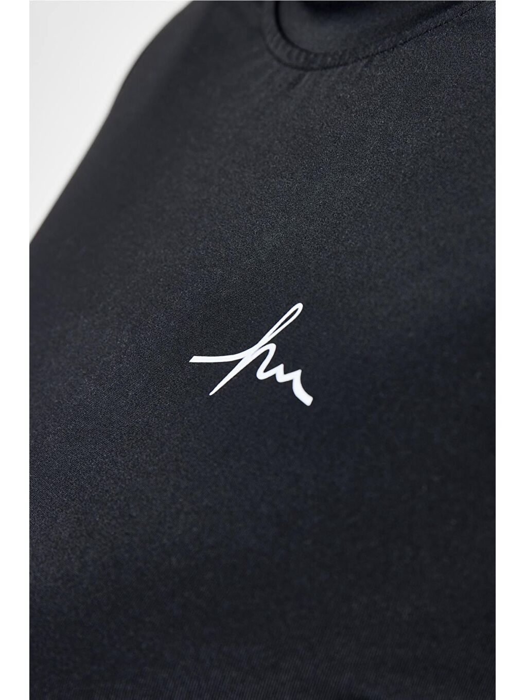 Kısa Kollu Siyah 3 Parça Yarı Kapalı Mayo Takımı 5072-1