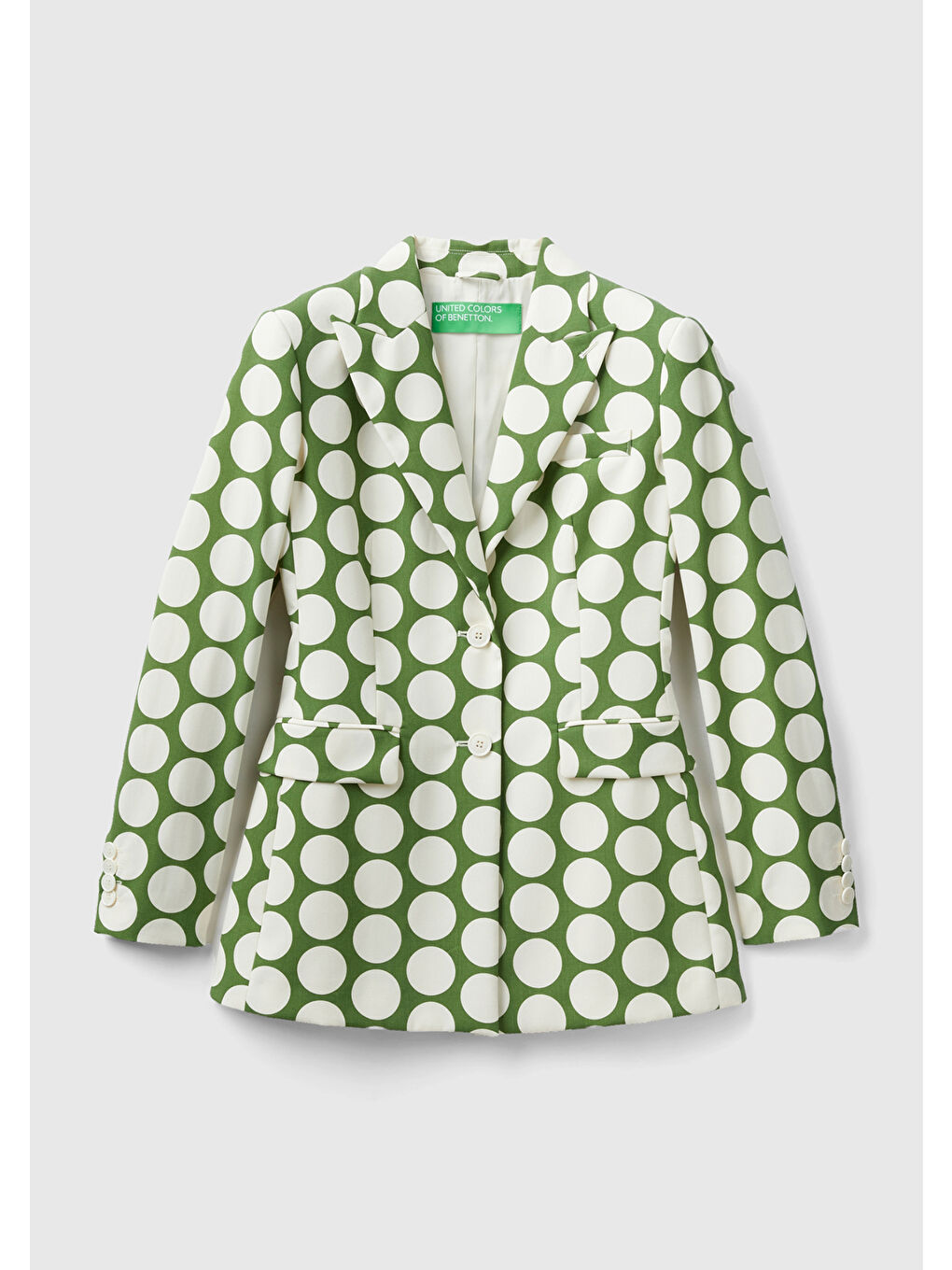 Kadın Yeşil Puantiyeli Ceket