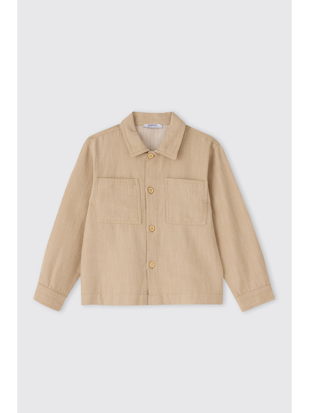 Erkek Çocuk Düğmeli Bej Ceket