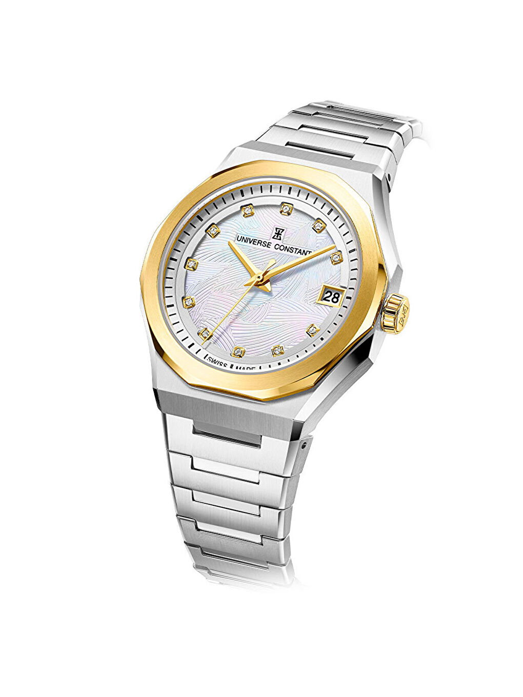 Gri UC1030 Pırlantalı Kadın Kol Saati-2