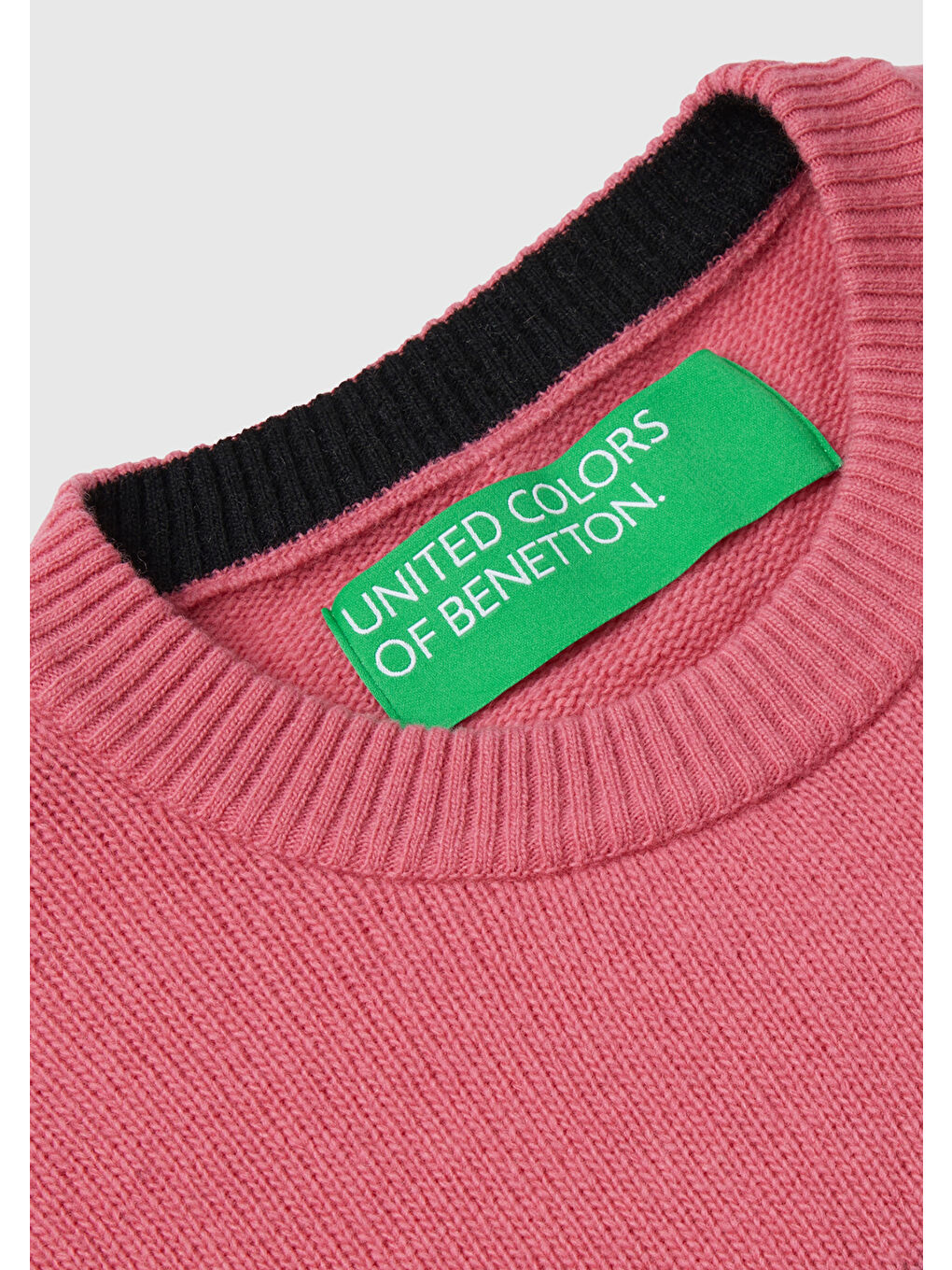 United Colors Of Benetton Koyu Pembe Kadın Gül Kurusu Yün Karışımlı Çiçek Desenli Kazak - 5