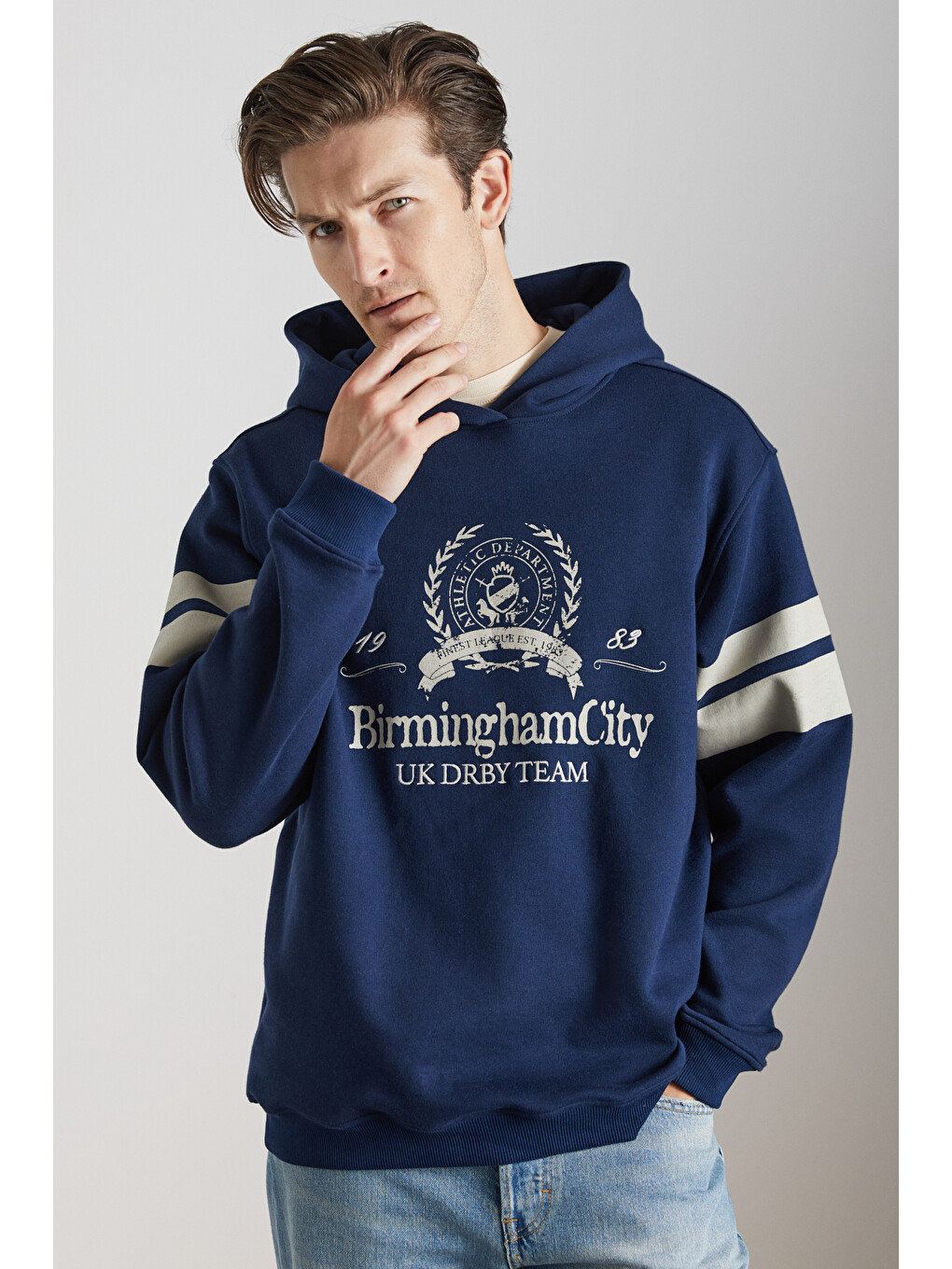 Torrey Erkek Örme 3 İplik Lacivert Sweatshirt-2