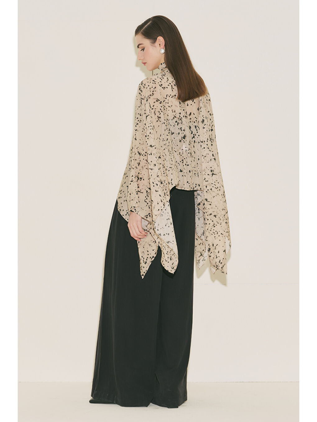 Karışık Şal Detaylı Desenli Bluz Animal-5