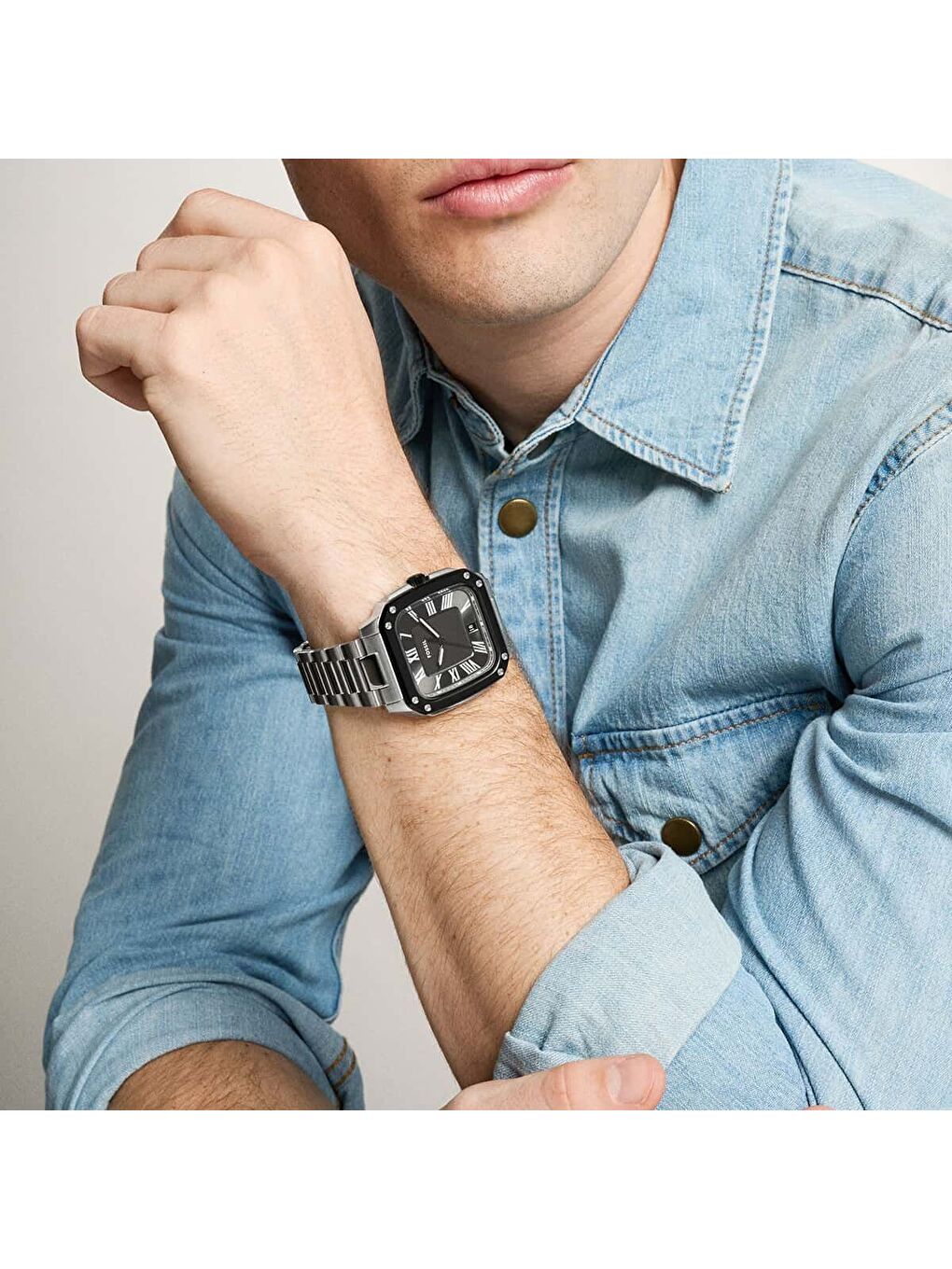 Gri FFS6122 Erkek Kol Saati-3