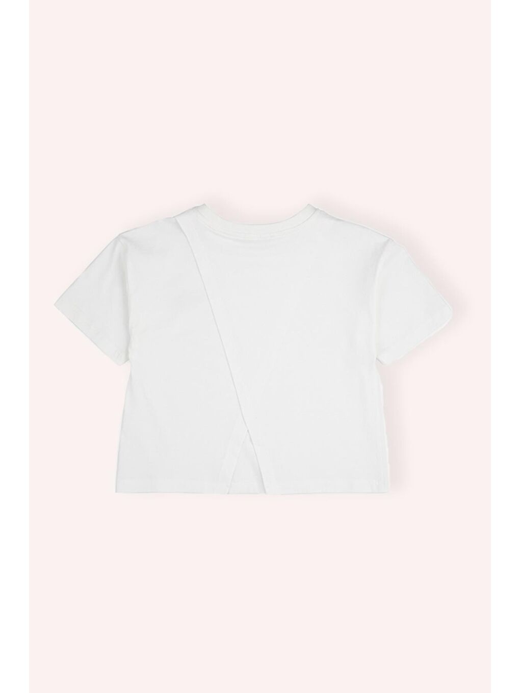 Kız Çocuk Kısa Kollu T-Shirt Ekru