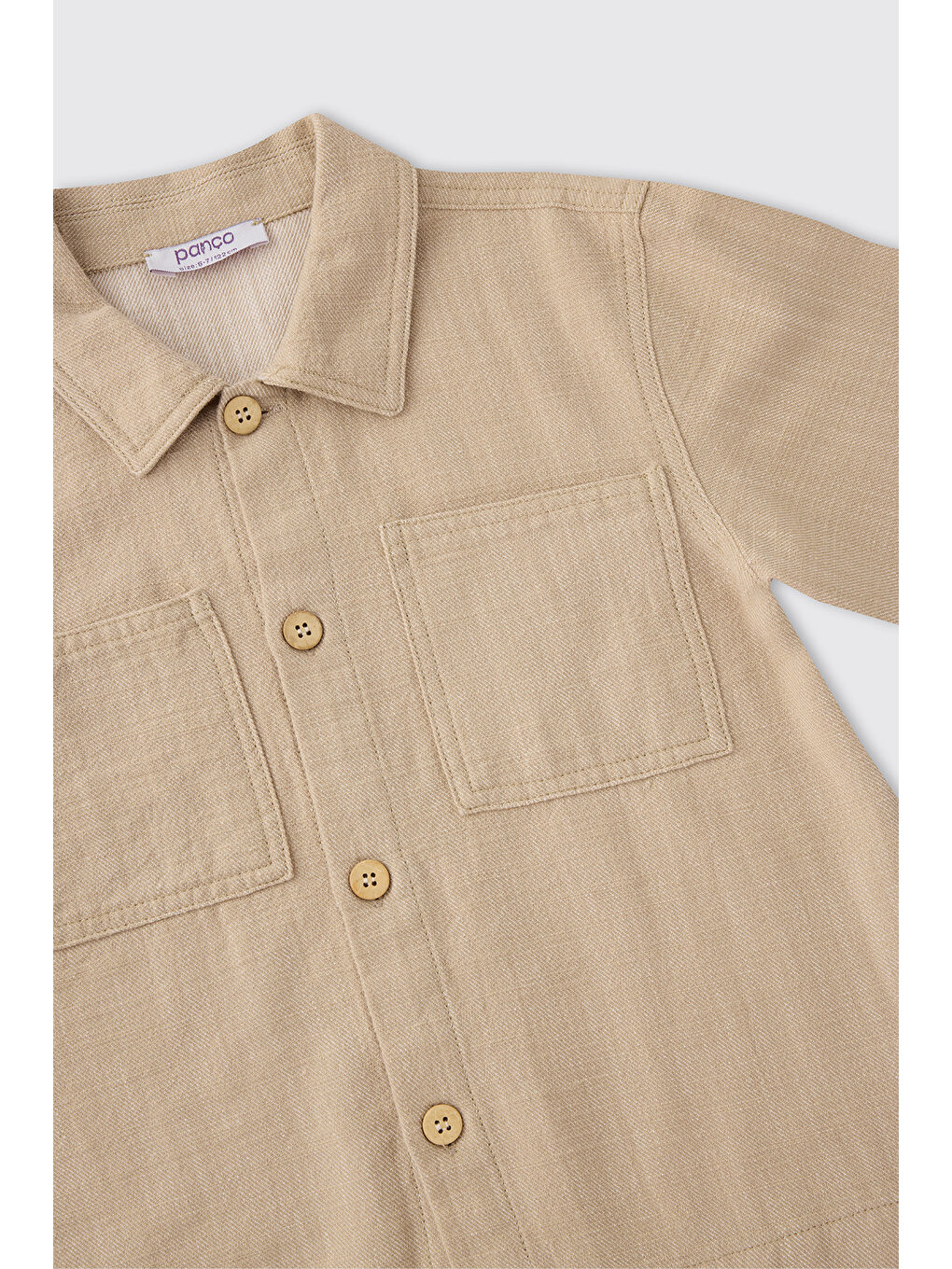 Erkek Çocuk Düğmeli Bej Ceket-2