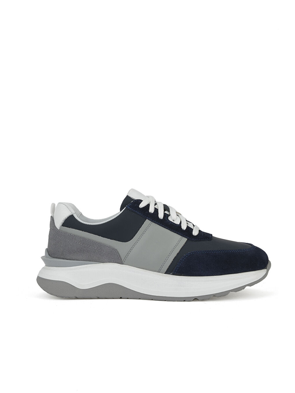 Erkek Hakiki Deri Sneaker 153983Z1425 Lacivert