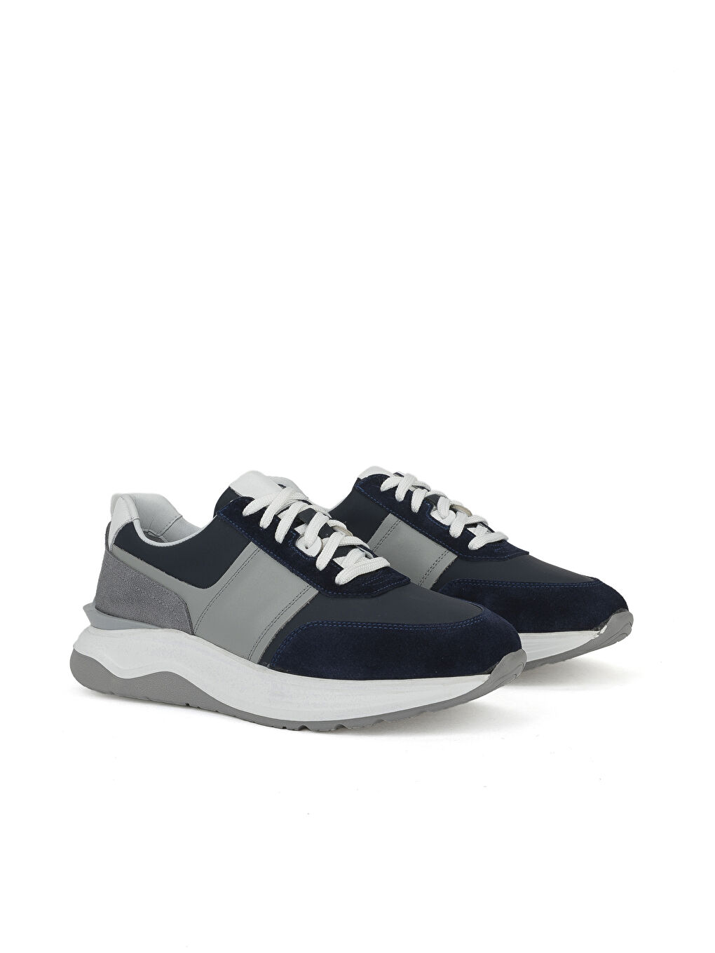 Erkek Hakiki Deri Sneaker 153983Z1425 Lacivert-1