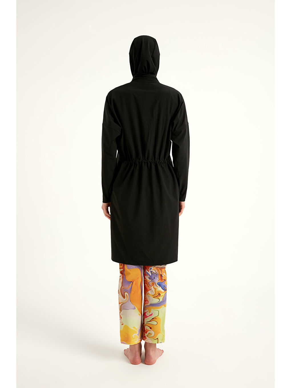 Siyah Tam Kapalı Tesettür Mayo Anne-Kız Kombinli M2525-4