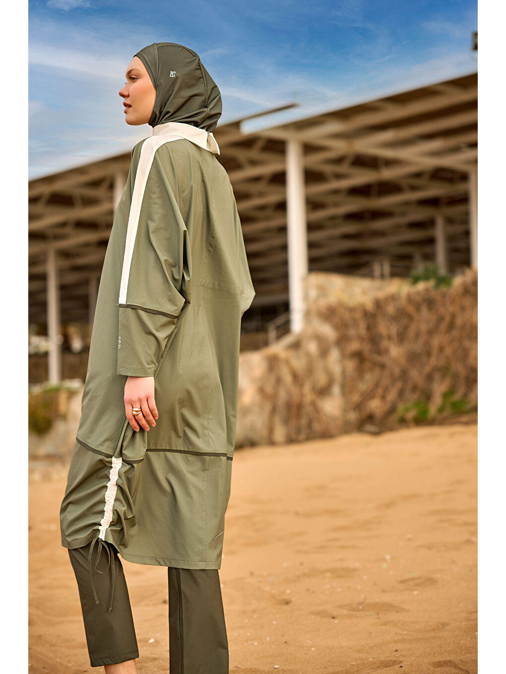 Tam Kapalı Tesettür Mayo M2521-1 Yeşil-2