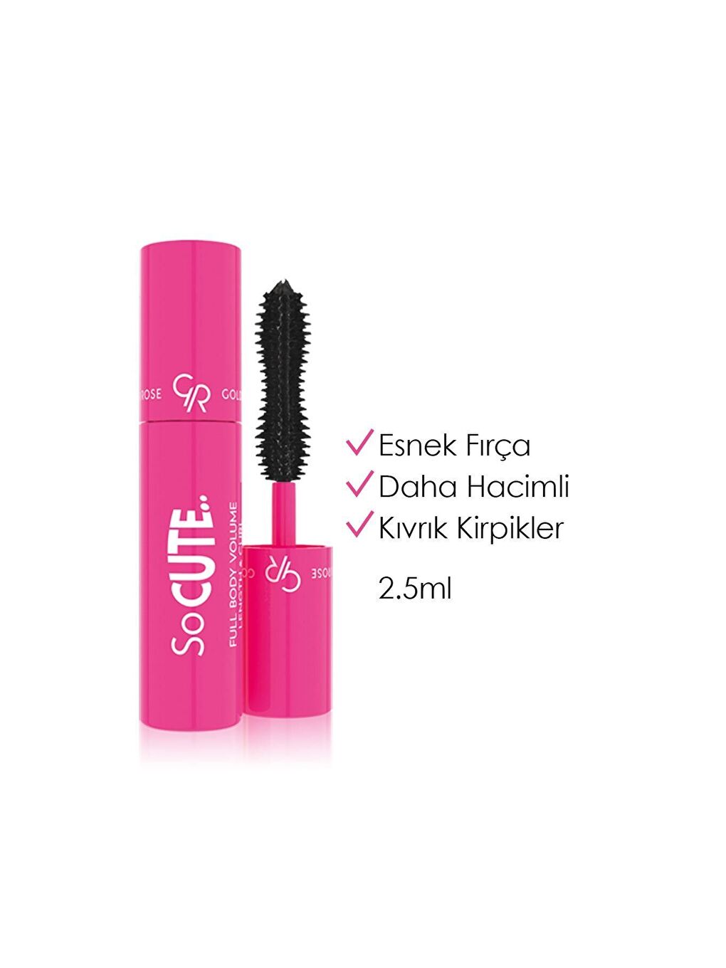 So Cute Full Body Volume Length & Curl Mascara - Black - Mini Maskara-1