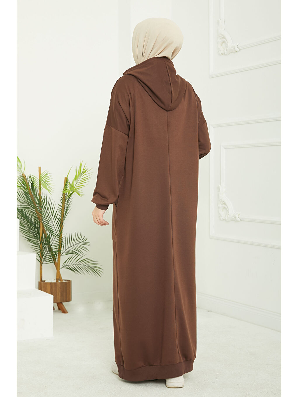 Kahverengi Cepli Armalı Elbise Kahve - 27048-5