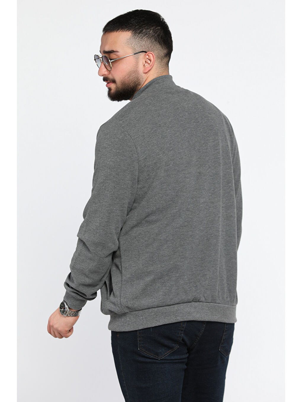 Mishar İtalia Antrasit Erkek Fermuarlı Yarım Balıkçı Yaka Sweatshirt - 2