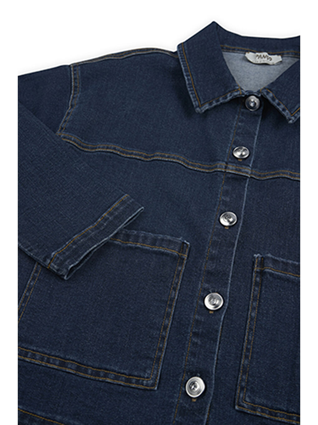 Kız Çocuk Denim Ceket Lacivert-5