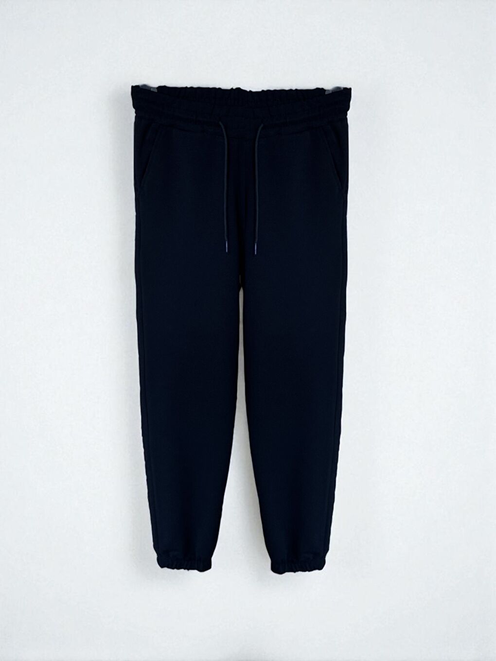 Kadın Lacivert Pamuklu Cepli Yüksek Kaliteli Lastikli Paça Eşofman Altı