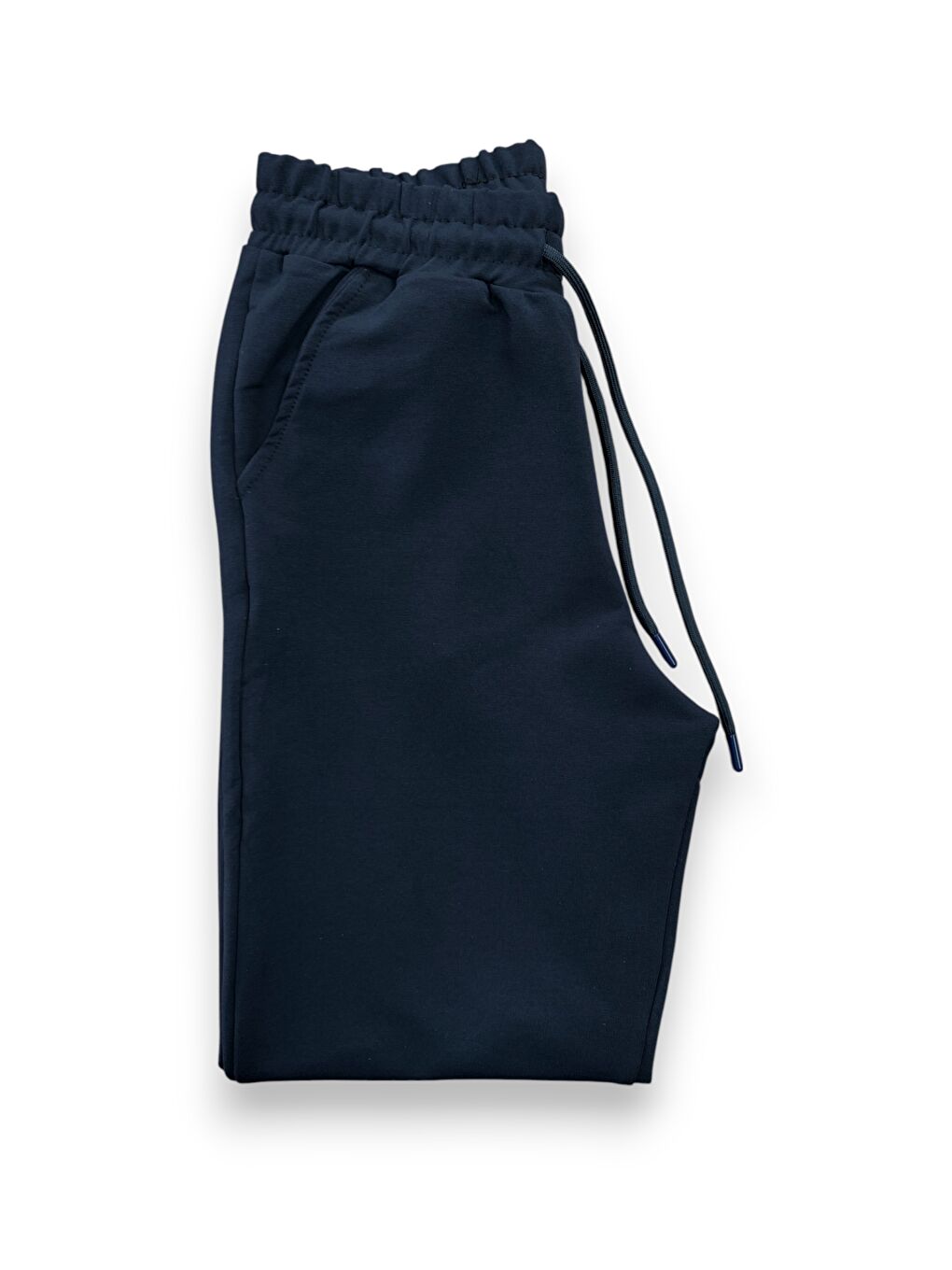 Kadın Lacivert Pamuklu Cepli Yüksek Kaliteli Lastikli Paça Eşofman Altı-1