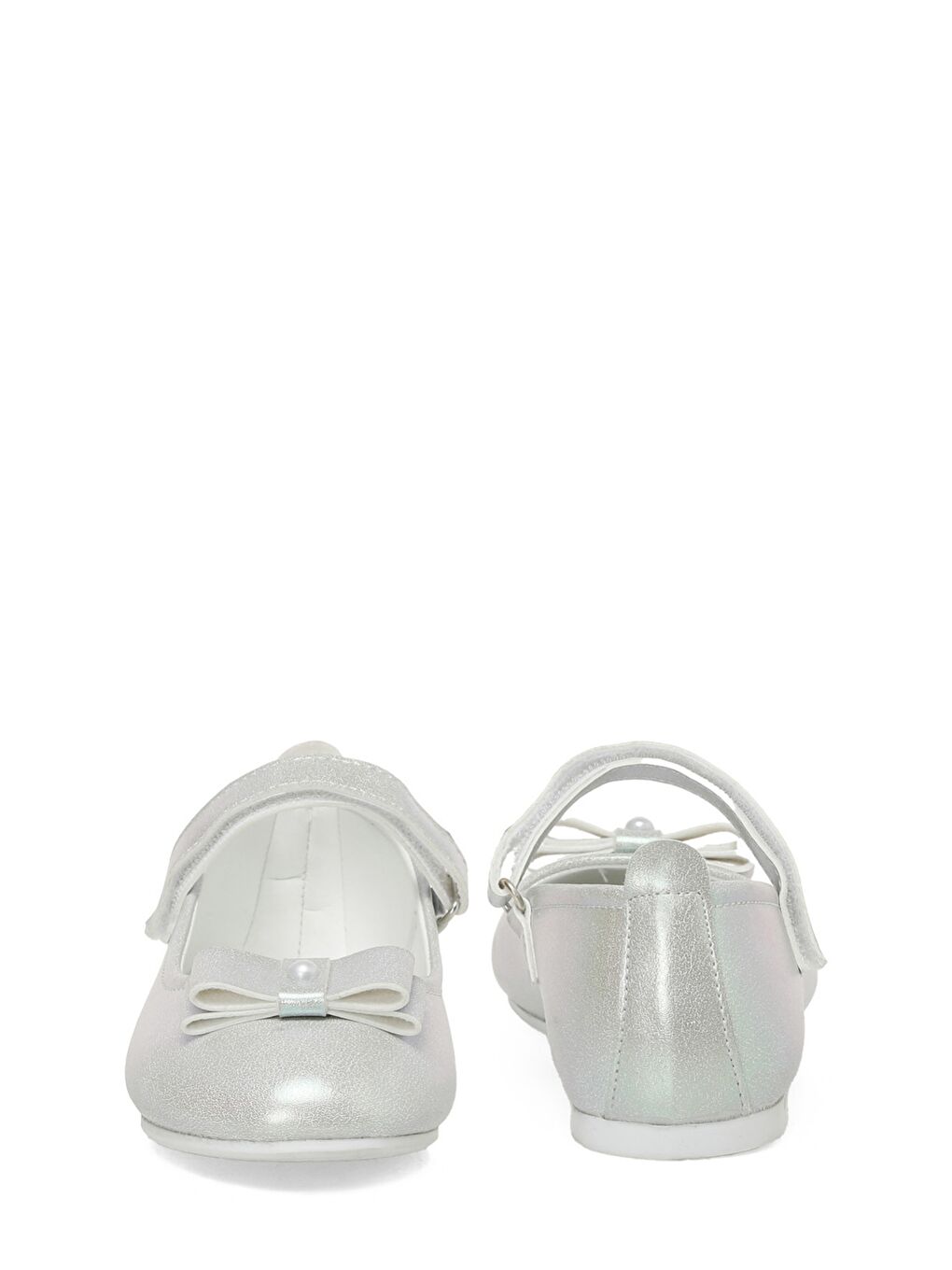 Gri TEGAN.F5FX Gümüş Kız Çocuk Babet-4