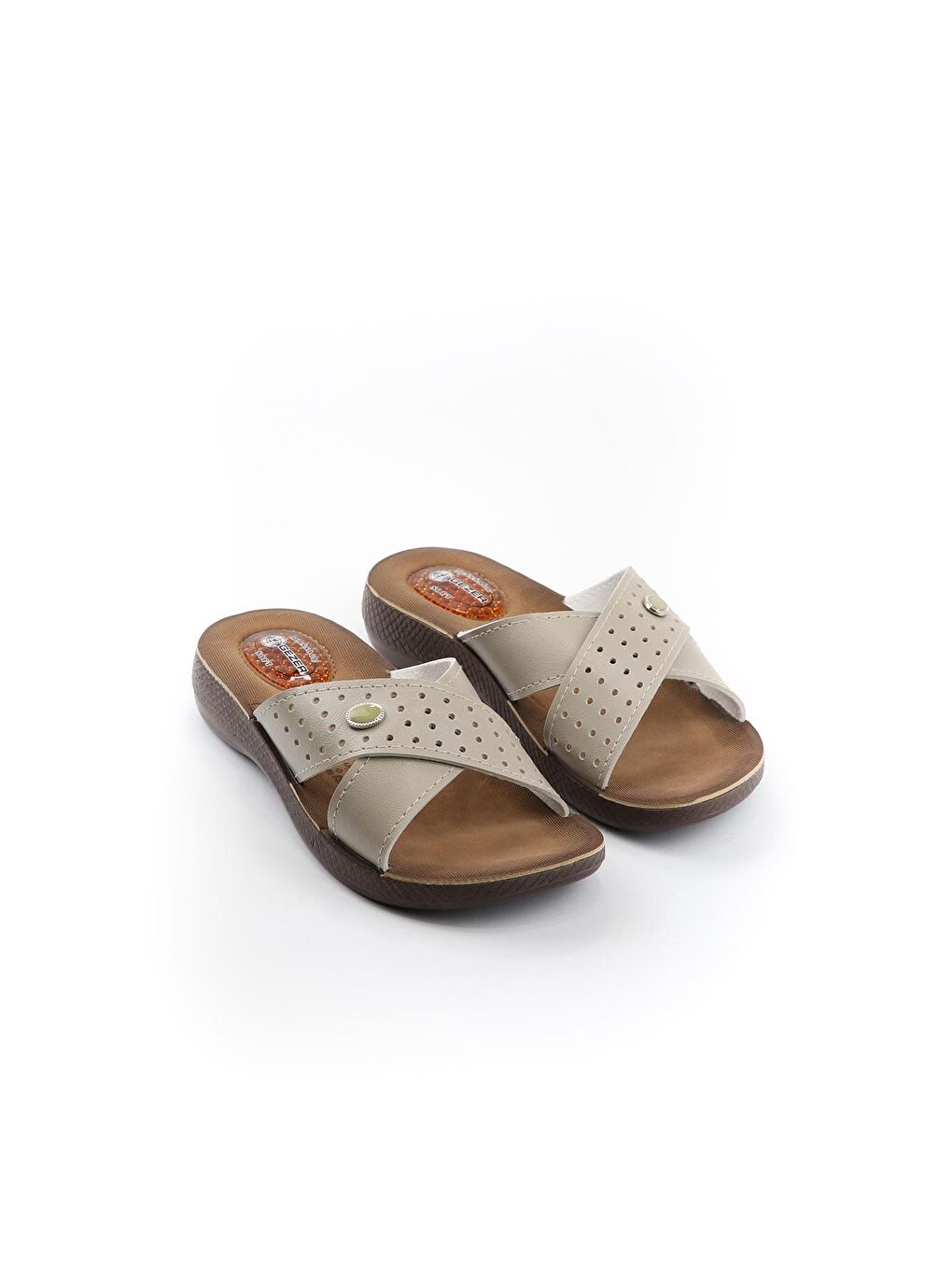 Bej Yazlık Soft Masaj Taban Kadın Terlik
